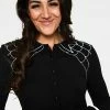 Voodoo Vixen Virginia Long Sleeve Spider Web Collar Cardigan
