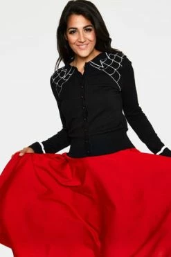 Voodoo Vixen Virginia Long Sleeve Spider Web Collar Cardigan 7 Voodoo Vixen Virginia Long Sleeve Spider Web Collar Cardigan -Clorhing Shop virginia long sleeve spider web collar cardigan caa 3508 04.1021 300x