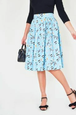 Voodoo Vixen Wendy Dog Print Skirt -Clorhing Shop wendy dog print skirt voodoo vixen 4 300x
