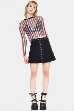 JAWBREAKER Wild West Eyelet Skirt -Clorhing Shop wild west eyelet skirt jawbreaker 5 300x