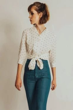 Voodoo Vixen Wilhelmenia Front Tie Anchor Cropped Top -Clorhing Shop wilhelmenia front tie anchor cropped top voodoo vixen 4 300x