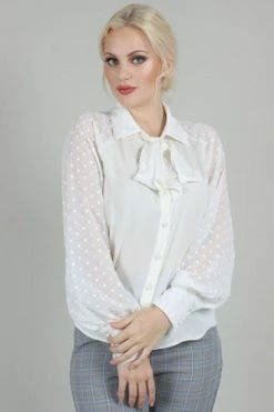 Voodoo Vixen Winona Neck Tie Chiffon Blouse