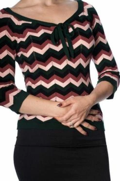 Banned Zoey Zig Zag Bow Front Top 11 Banned Zoey Zig Zag Bow Front Top -Clorhing Shop zoey zig zag bow front top banned 4 300x