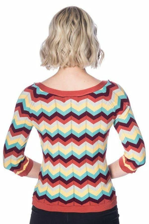 Banned Zoey Zig Zag Bow Front Top 6 Banned Zoey Zig Zag Bow Front Top - Image 6