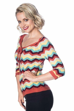 Banned Zoey Zig Zag Bow Front Top 7 Banned Zoey Zig Zag Bow Front Top - Image 7